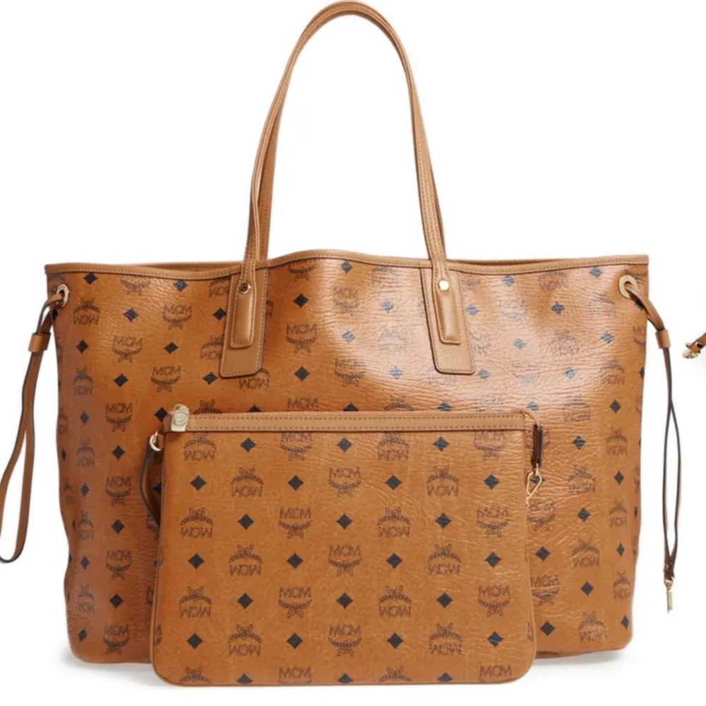 MCM Large Liz Reversible Shopper, COGNAC BROWN !